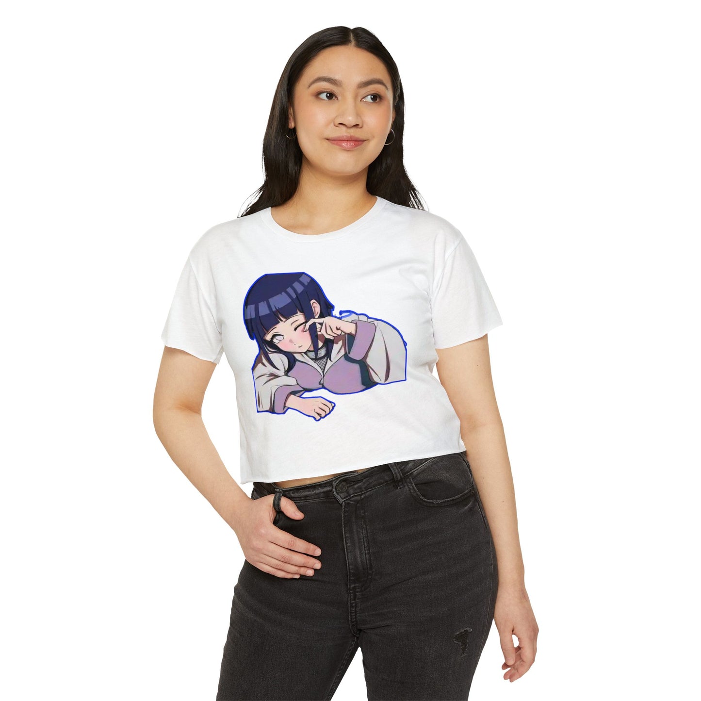 Women’s Festival Crop Naruto Top, Cute Anime Shirt, Casual Summer Tee, Trendy Graphic Top, Gifts for Her, Festival Wear