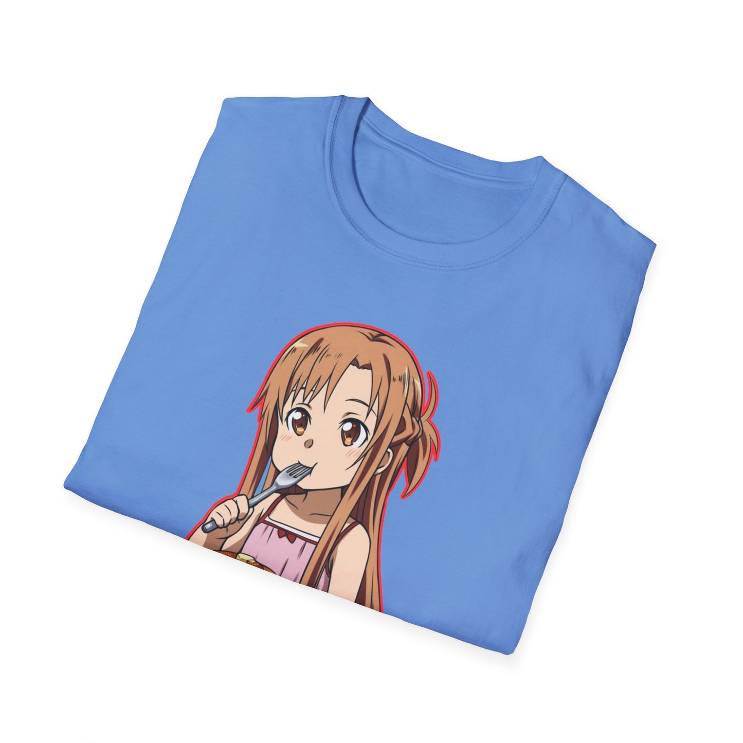 Anime Character Pancakes  sao Unisex Softstyle T-Shirt, Cute Graphic Tee, Gift for Fans, Casual Wear, Cosplay Event