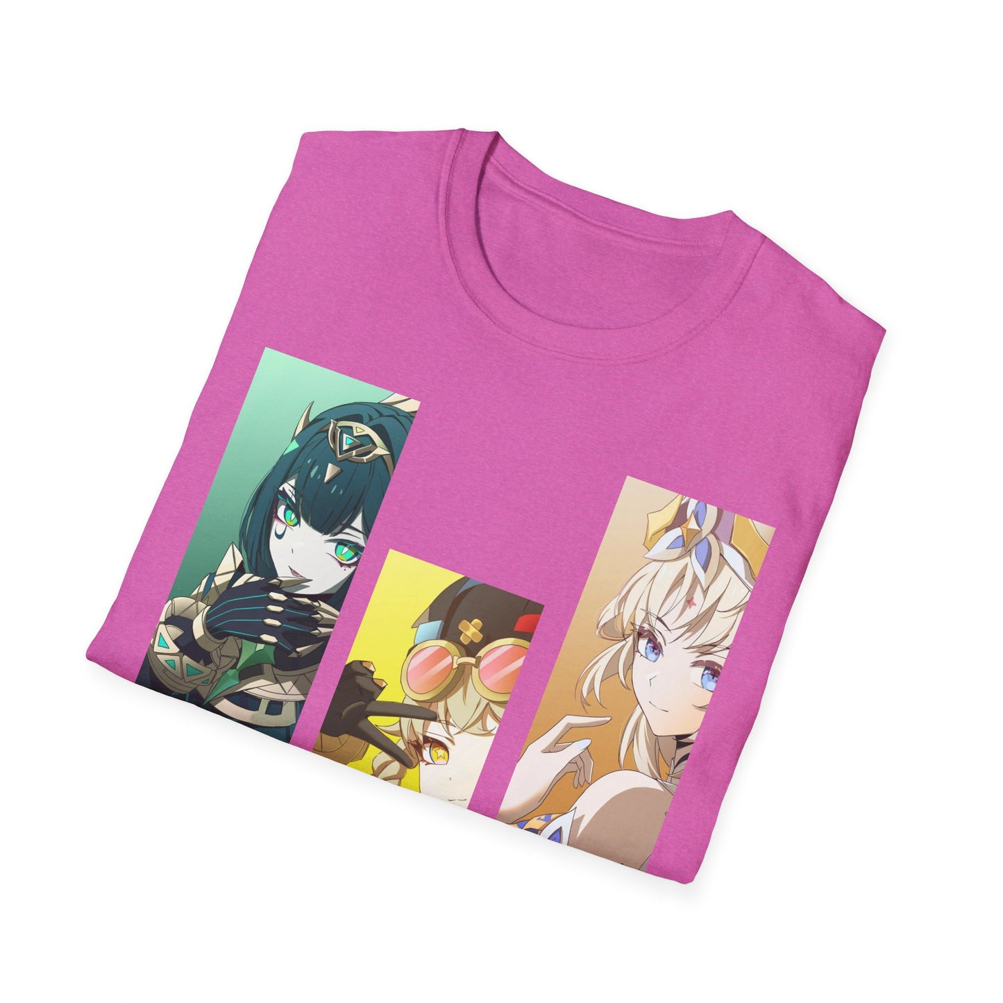 Anime-Inspired Unisex trio 2 Softstyle T-Shirt, Graphic Tee, Casual Wear, Gift for Anime Fans, Unique T-Shirt, Comfortable Streetwear