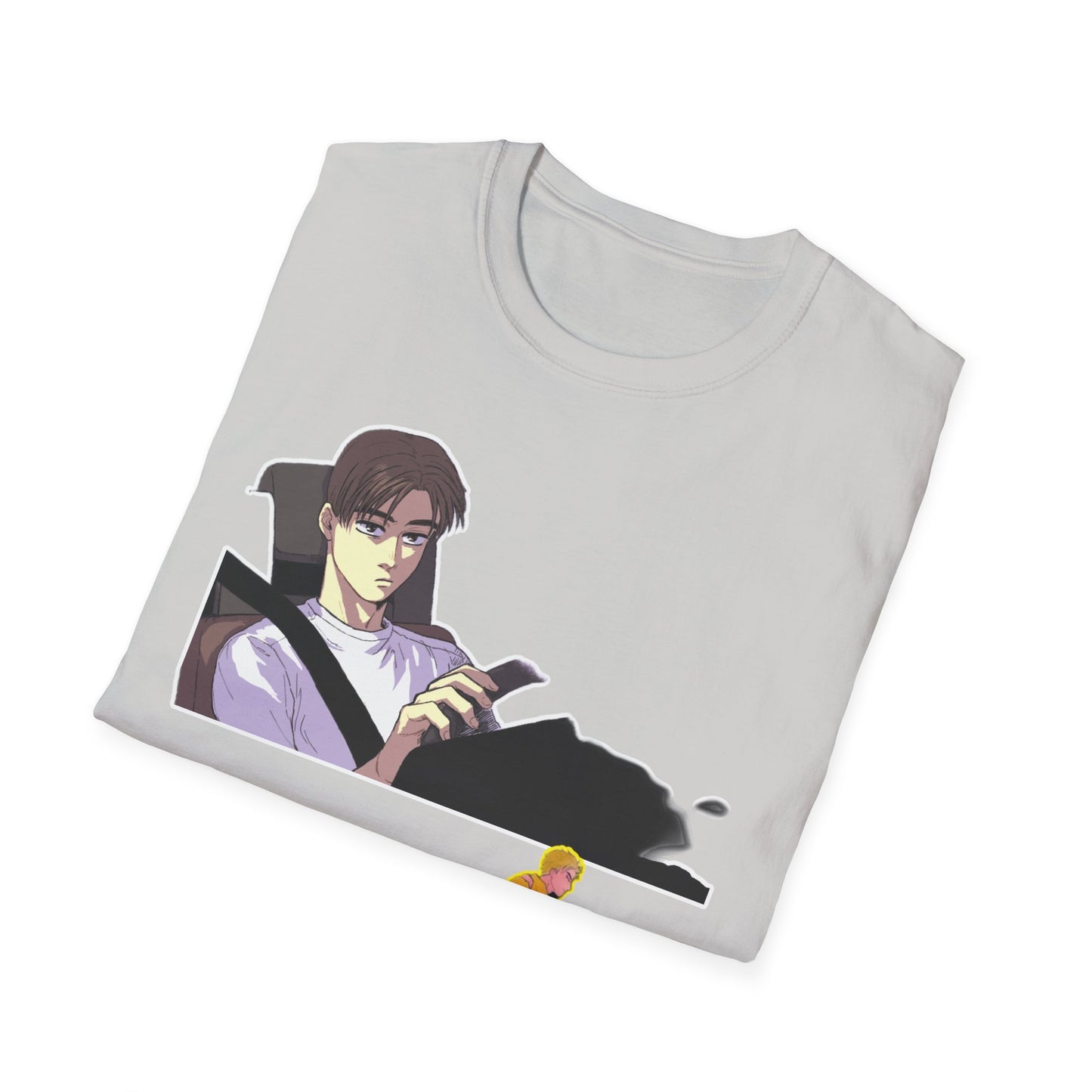 Anime-Inspired Unisex initial D 9 Softstyle T-Shirt, Graphic Tee, Casual Wear, Gift for Fans, Streetwear Style, Soft Cotton Top