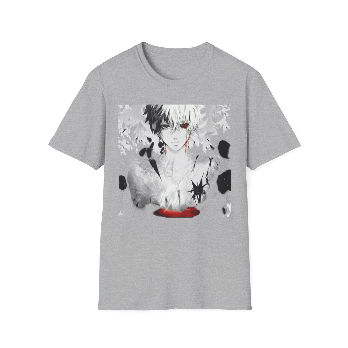 Anime Art Unisex tokyo ghoul style 2Softstyle T-Shirt | Perfect Gift for Fans, Graphic Tee, Casual Wear, Cosplay, Every Day Comfort
