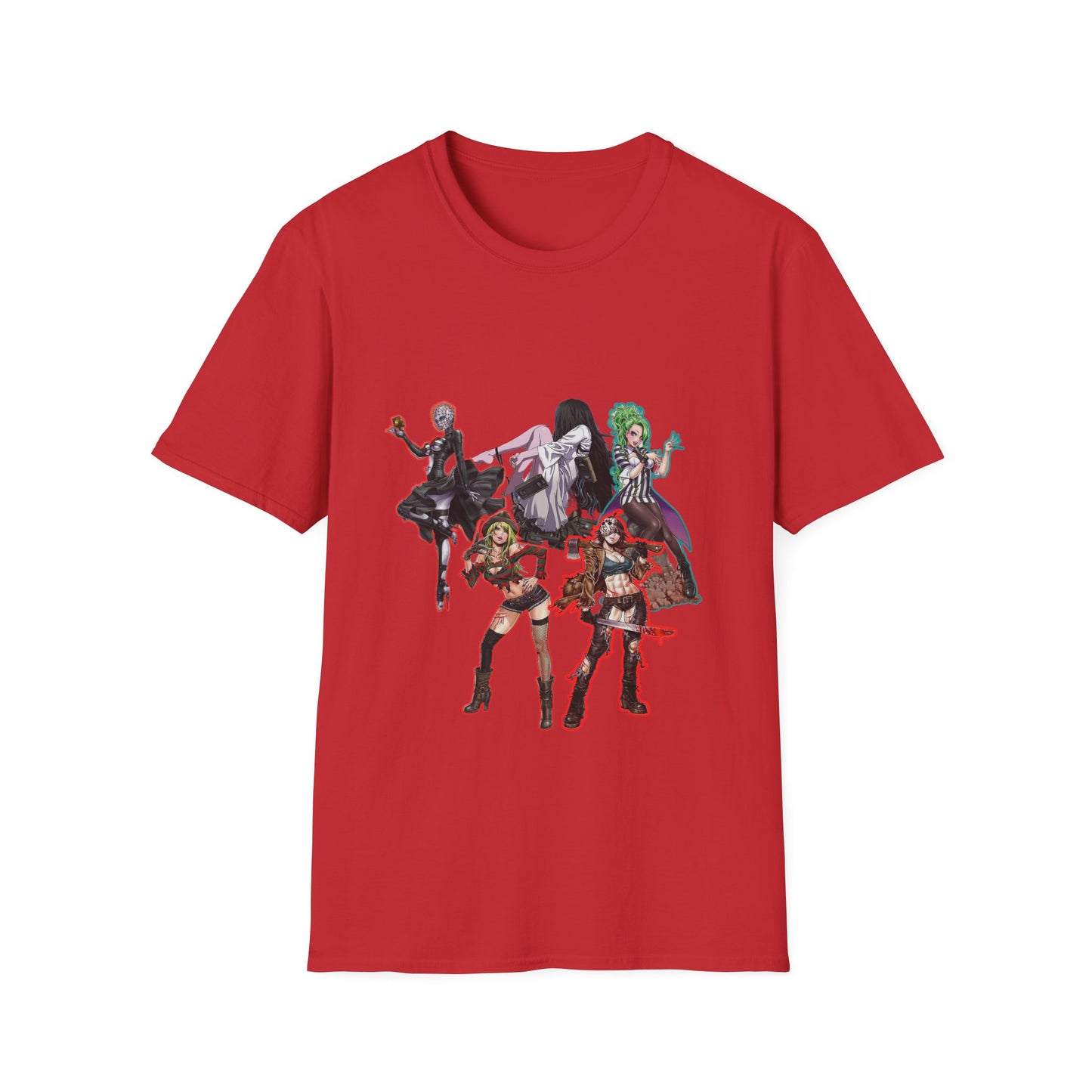 Anime-Inspired spooky season masters of horror 12 Graphic Tee: Leud by Design? Unisex Softstyle T-Shirt, Manga Merchandise, Comic Gift, Casual Wear, Anime Fan Apparel