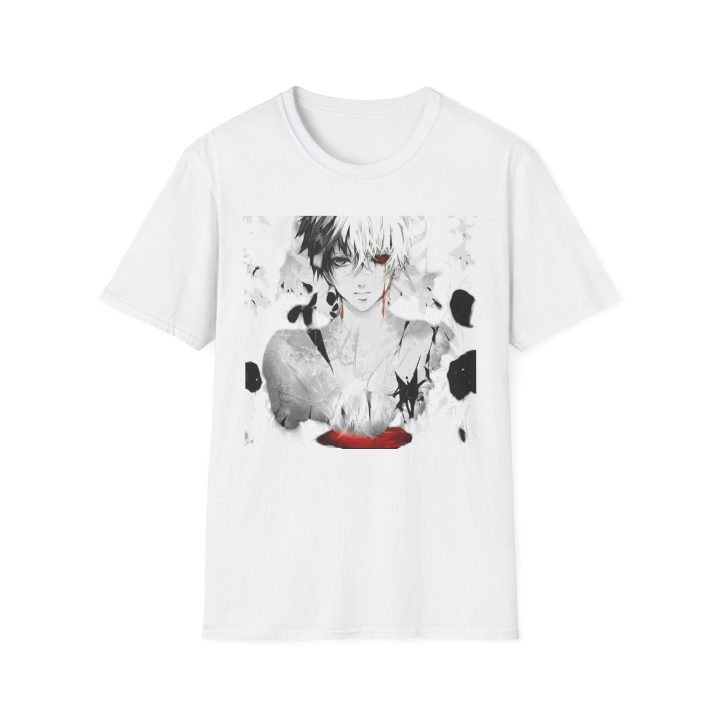Anime Art Unisex tokyo ghoul style 2Softstyle T-Shirt | Perfect Gift for Fans, Graphic Tee, Casual Wear, Cosplay, Every Day Comfort