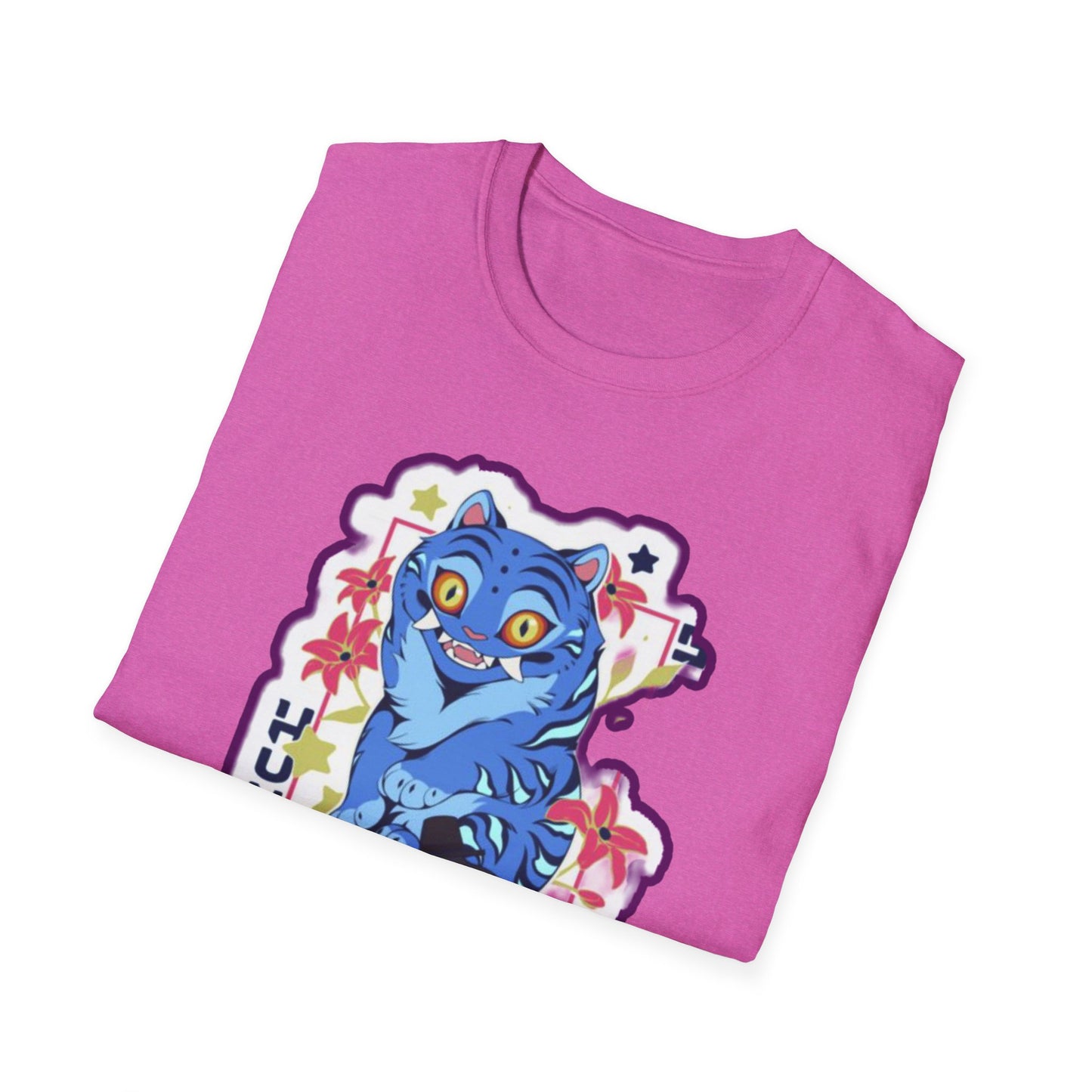Whimsical Cartoon idol tiger 2 Graphic T-Shirt, Fun Unisex Tee for Kids and Teens, Perfect for Birthdays, Gifts, Casual Wear, Unique Playful Design