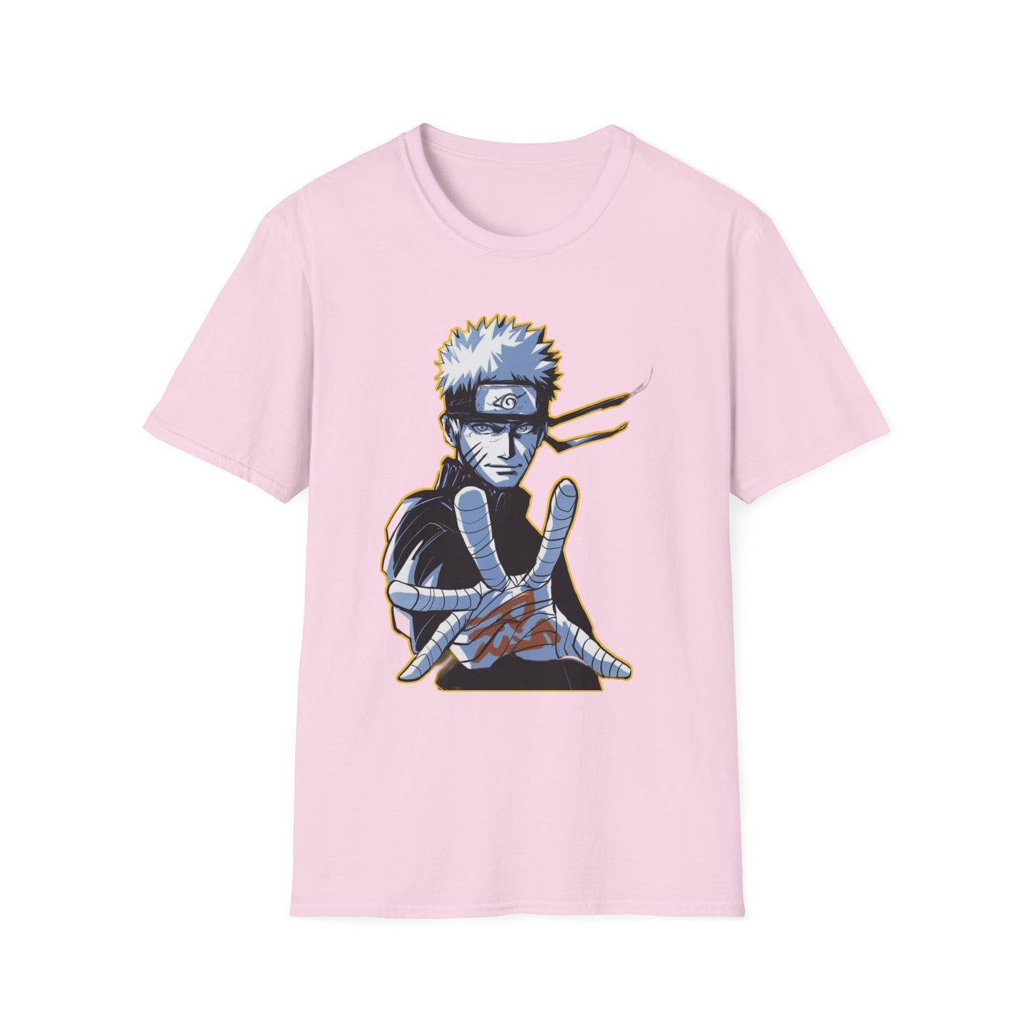 Naruto-Inspired Unisex Softstyle T-Shirt, Anime Fan Tee, Gifts for Cosplay, Comfy Everyday Wear, Perfect for Halloween and Birthdays