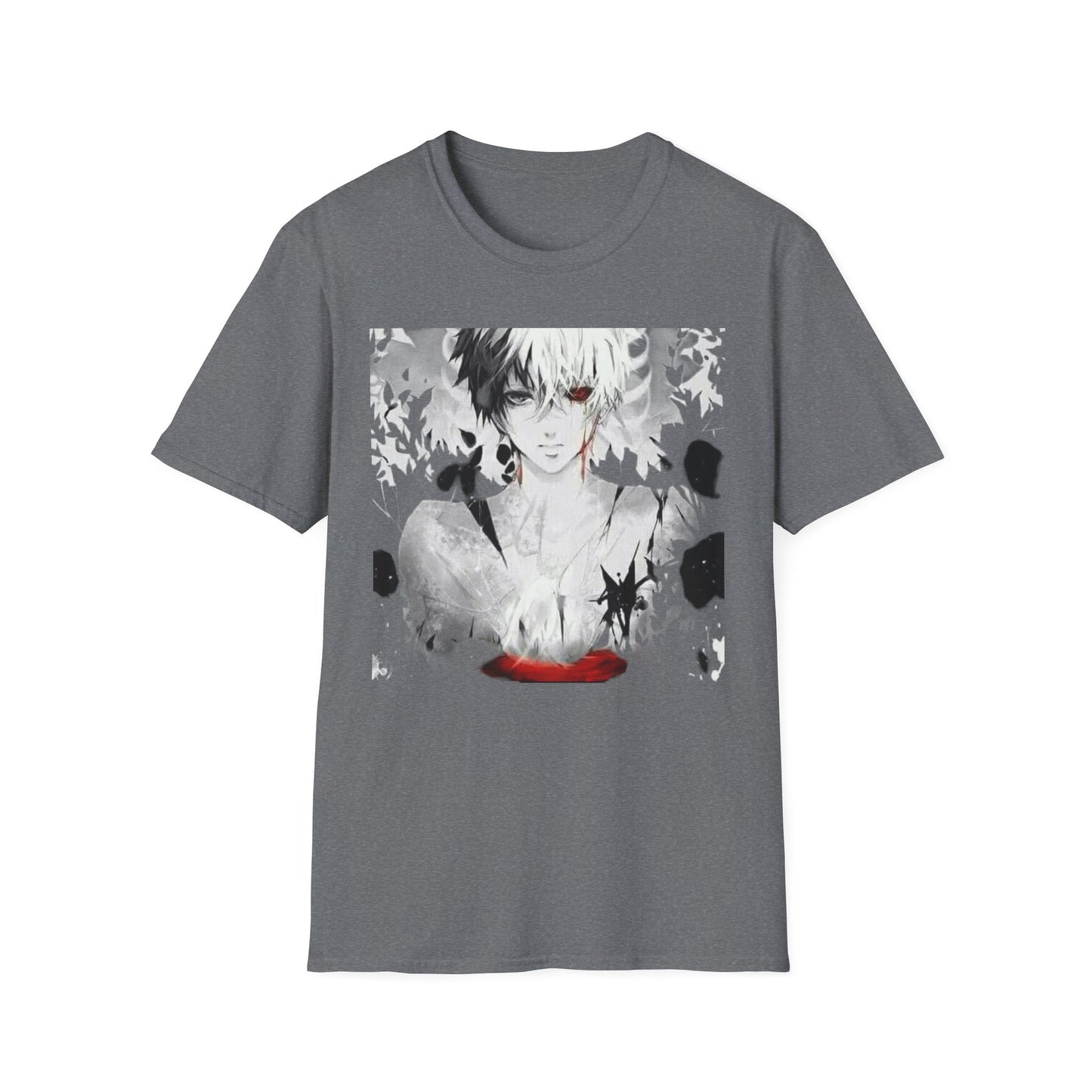 Anime Art Unisex tokyo ghoul style 2Softstyle T-Shirt | Perfect Gift for Fans, Graphic Tee, Casual Wear, Cosplay, Every Day Comfort