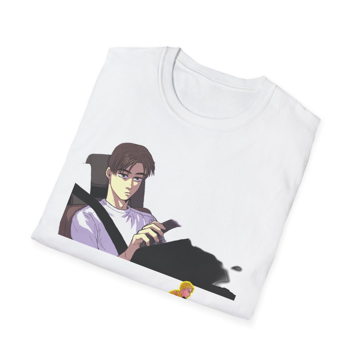 Anime-Inspired Unisex initial D 9 Softstyle T-Shirt, Graphic Tee, Casual Wear, Gift for Fans, Streetwear Style, Soft Cotton Top