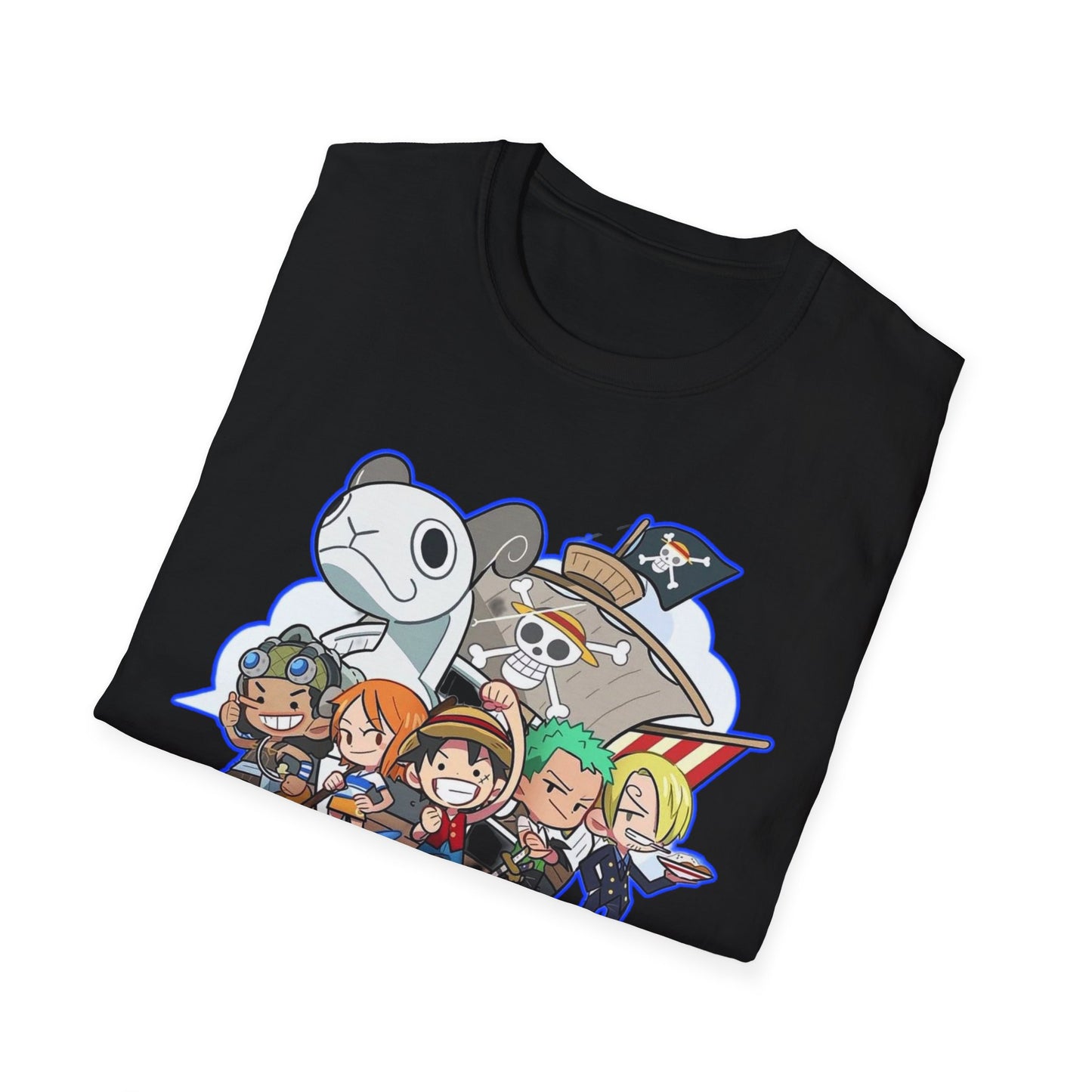 Cute Cartoon Character one piece 7 T-Shirt, Graphic Tee for Anime Lovers, Unisex Gift, Casual Wear, Softstyle Shirt