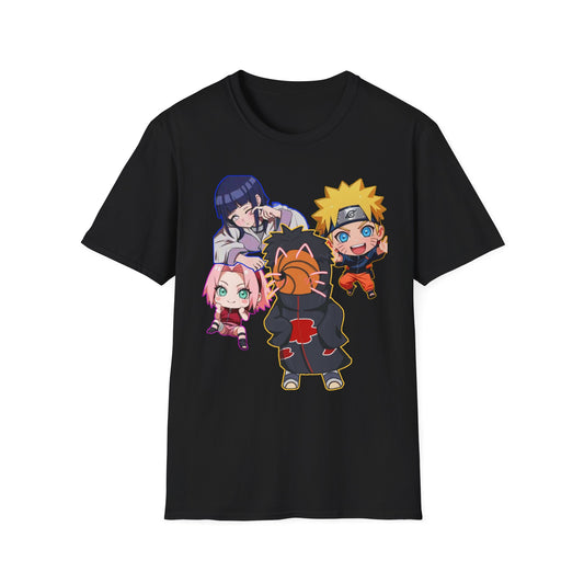 Anime Character Naruto 3T-Shirt, Softstyle Tee for Fans, Gift for Comic Lovers, Unisex Casual Shirt, Birthday Celebration Apparel, Otaku Fashion