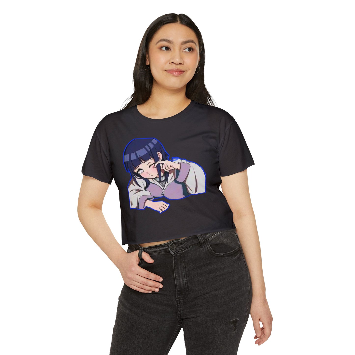 Women’s Festival Crop Naruto Top, Cute Anime Shirt, Casual Summer Tee, Trendy Graphic Top, Gifts for Her, Festival Wear