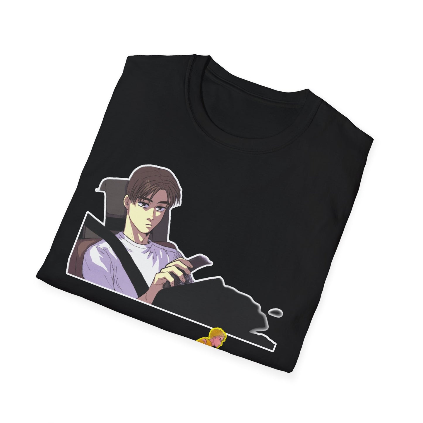 Anime-Inspired Unisex initial D 9 Softstyle T-Shirt, Graphic Tee, Casual Wear, Gift for Fans, Streetwear Style, Soft Cotton Top