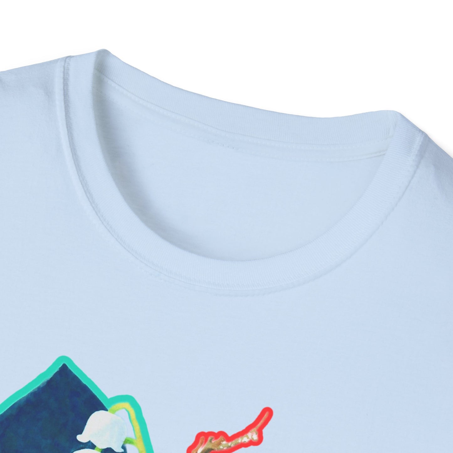 Artistic Unisex erased 5 Softstyle T-Shirt | Unique Graphic Tee, Gift for Art Lovers, Trendy Fashion, Everyday Wear, Creative Style