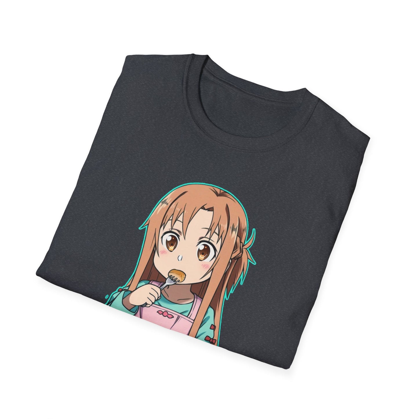 Kawaii Pancake Lover sao T-Shirt, Cute Anime Tee, Foodie Gift, Unisex Softstyle Tee, Perfect for Pancake Day, Birthday, Everyday Wear
