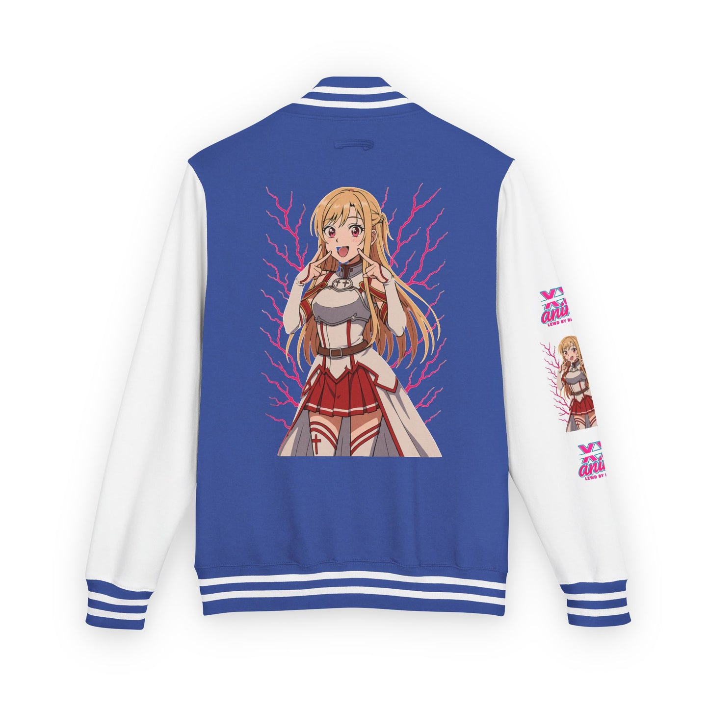 Trendy Unisex Heavyweight Letterman Jacket with Character Design - Cozy Apparel, Stylish Gifts, Casual Wear, Sports Jacket, Festival Fashion