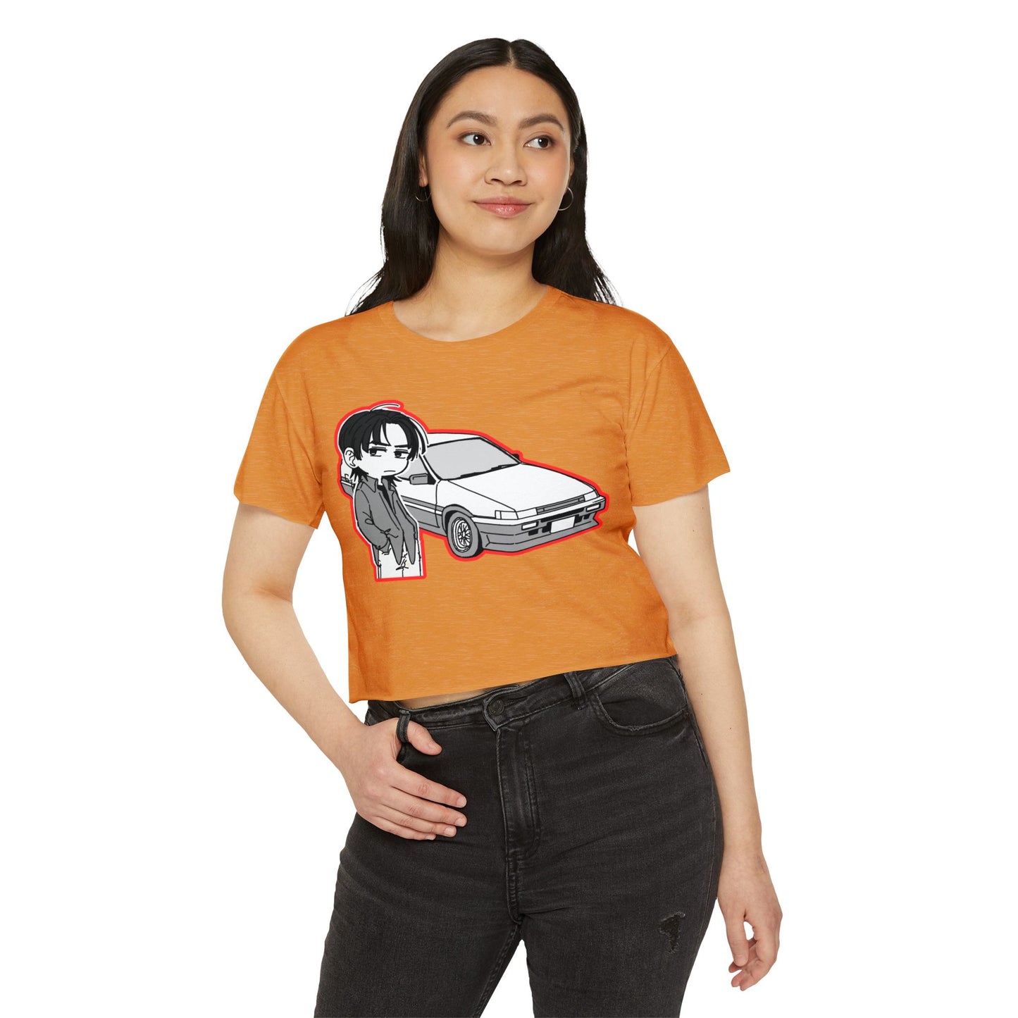 Festival Vibes initial D 2 Crop Top, Graphic Tee for Music Lovers, Summer Top, Cute Streetwear, Ideal for Concerts, Gifts for Her