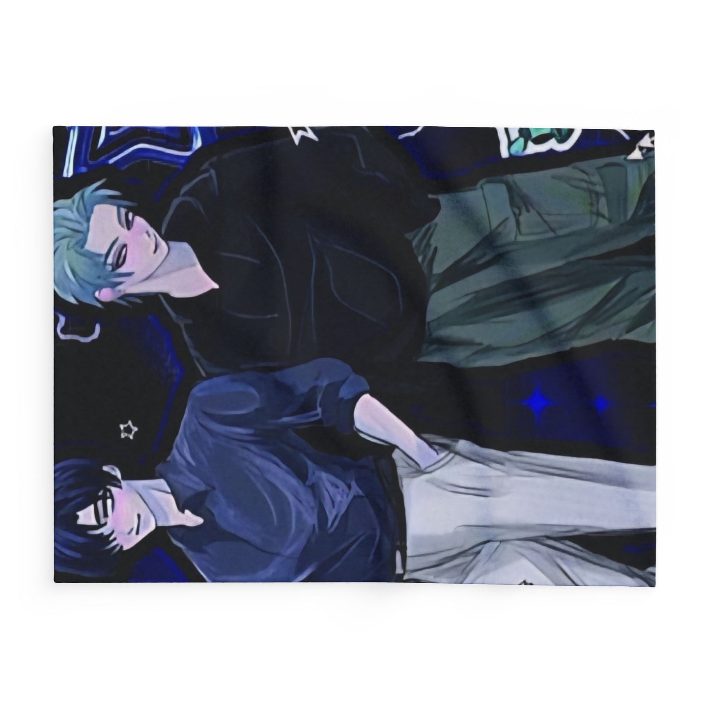 Cozy Arctic initial D Fleece Blanket with Trendy Anime Characters, Perfect for Comfort, Gifting, Home Decor, Anime Fans, Cozy Evenings