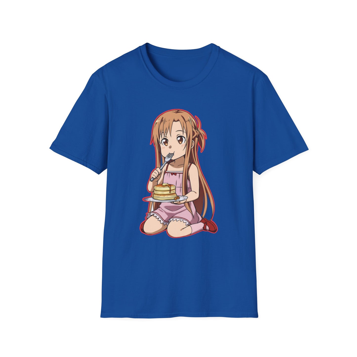 Anime Character Pancakes  sao Unisex Softstyle T-Shirt, Cute Graphic Tee, Gift for Fans, Casual Wear, Cosplay Event
