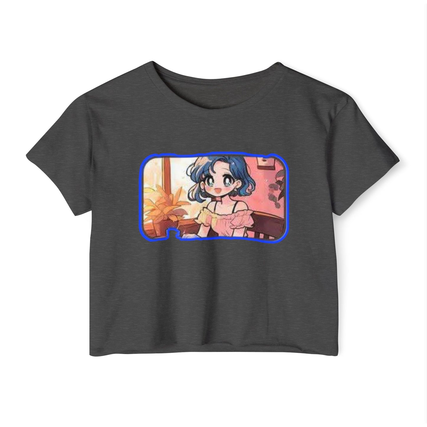 Women's Festival sailor moon 5 Crop Top, Boho Chic Summer Top, Cute Graphic Tee, Casual Festival Wear, Comfortable Weekend Top, Gift for Her