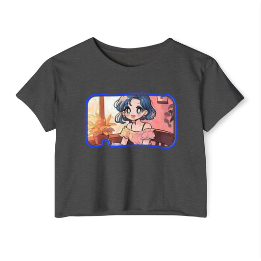 Women's Festival sailor moon 5 Crop Top, Boho Chic Summer Top, Cute Graphic Tee, Casual Festival Wear, Comfortable Weekend Top, Gift for Her