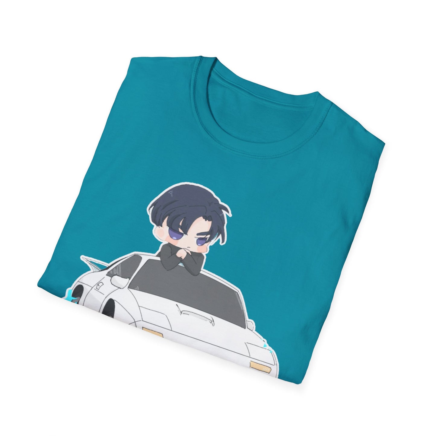 Anime Car initial D 4 Chibi T-Shirt, Unisex Graphic Tee, Cool Gift for Car Lovers, Casual Wear, Streetwear Style