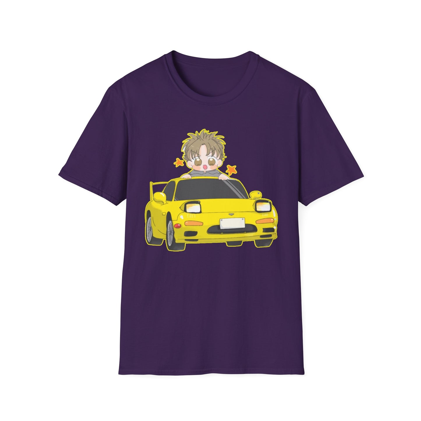 Cool Cartoon initial D 5 Car Unisex T-Shirt - Fun Gift for Car Lovers, Anime Fans, Birthday, Casual Wear, Everyday Style