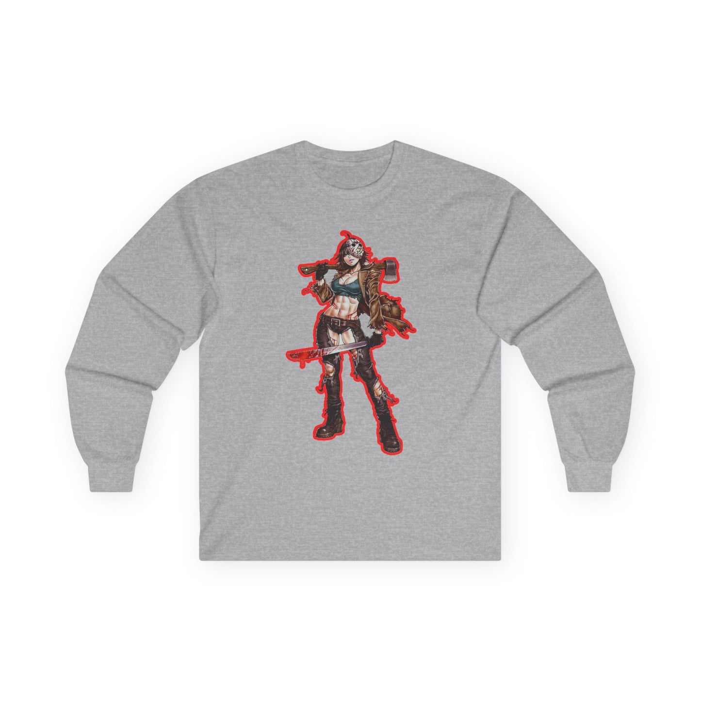 Rebellious spooky season masters of horror Long Sleeve Tee with Fierce Design, Unisex Fashion Shirt, Graphic Tee Gift, Casual Wear, Edgy Outfit, Anime Merch