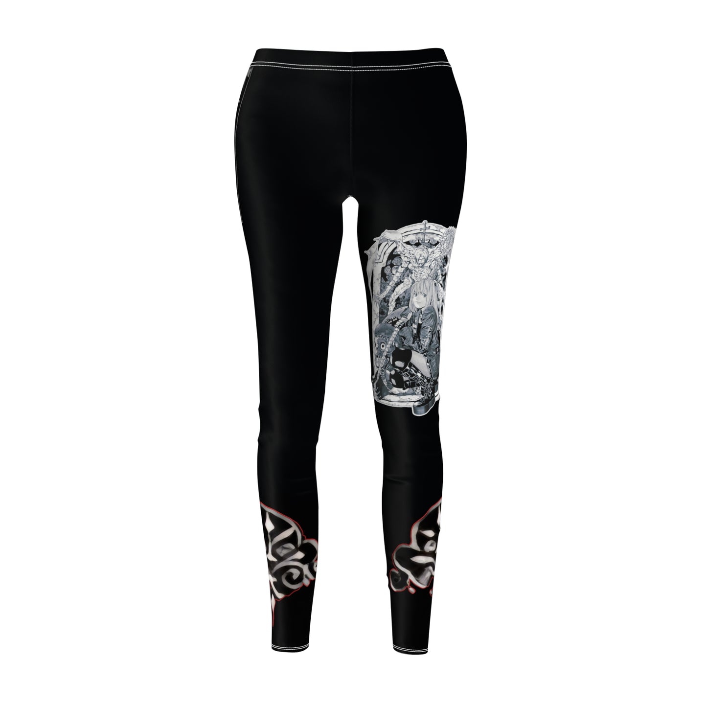 Stylish Women's Casual dn rules Leggings with Unique Design, Workout Gear, Fashion Leggings, Gift for Her, Trendy Athleisure Wear