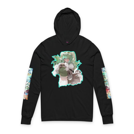 Anime-Inspired bleach Unisex Hooded Long Sleeve Tee, Trendy Streetwear, Cozy Layering Piece, Perfect for Anime Fans, Casual Wear, Gift for Holidays
