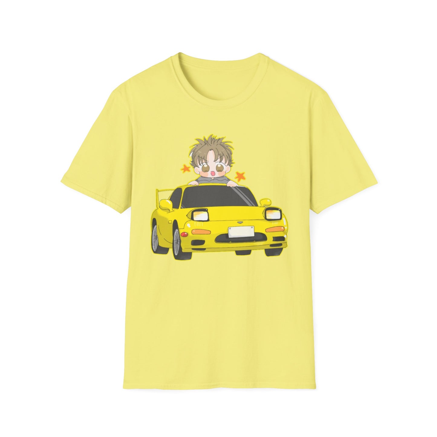 Cool Cartoon initial D 5 Car Unisex T-Shirt - Fun Gift for Car Lovers, Anime Fans, Birthday, Casual Wear, Everyday Style