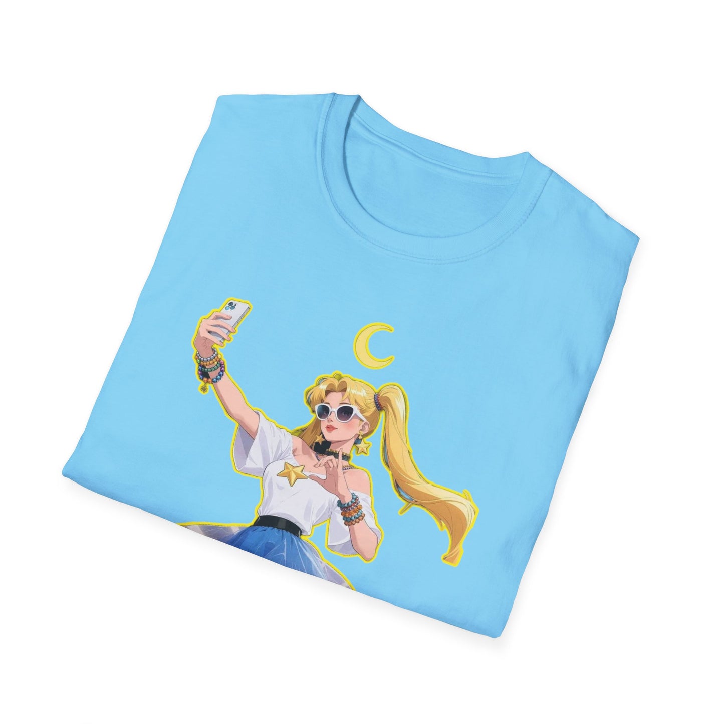 Moonlit Selfie sailor moon Unisex T-Shirt – Fun, Relatable, Casual Wear for Anime Fans, Gifts for Birthdays, Cosplay Events, or Everyday Comfort