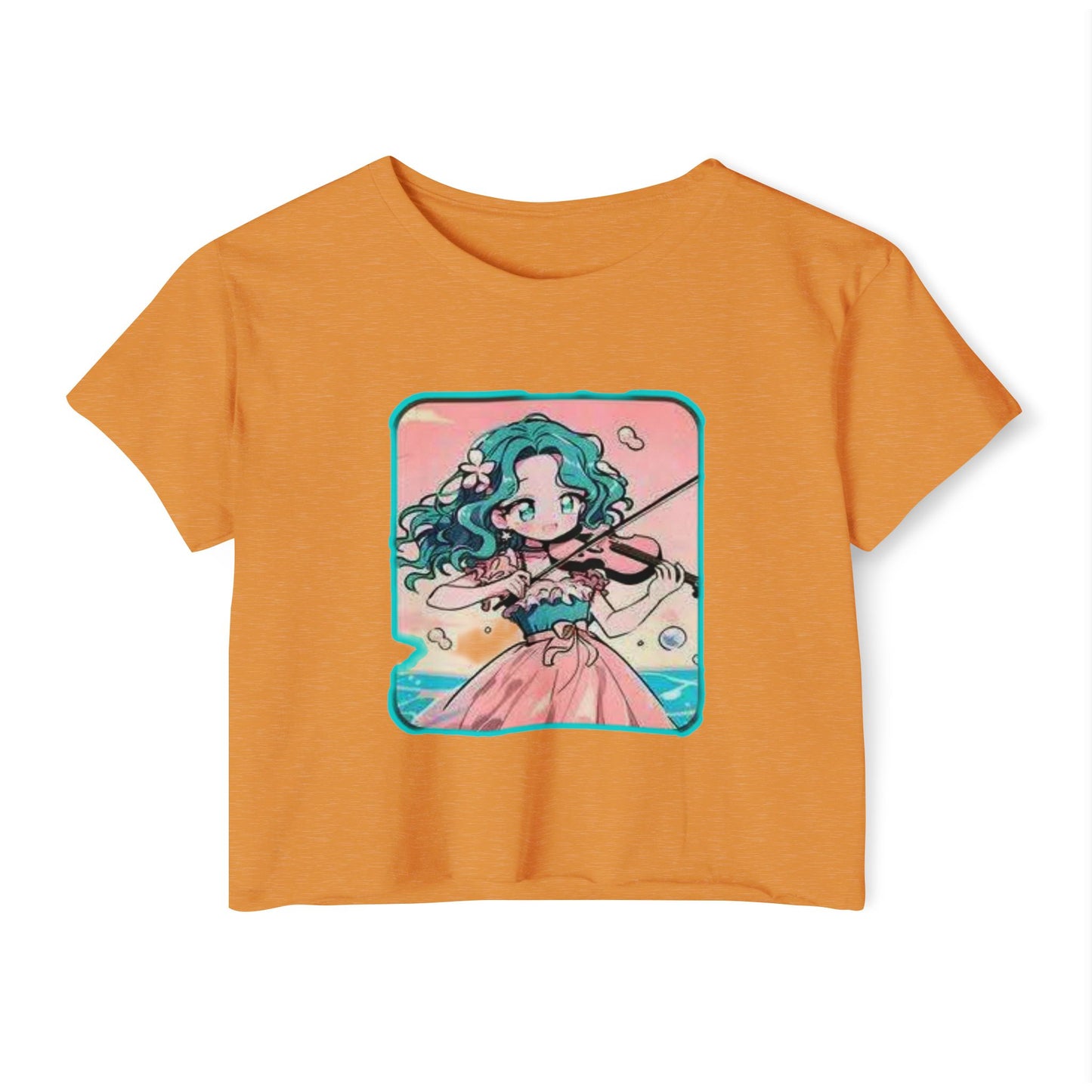 Women's Festival sailor moon 16 Crop Top, Boho Chic Shirt, Cute Summer Top, Music Festival Outfit, Casual Crop Tee, Gift for Her