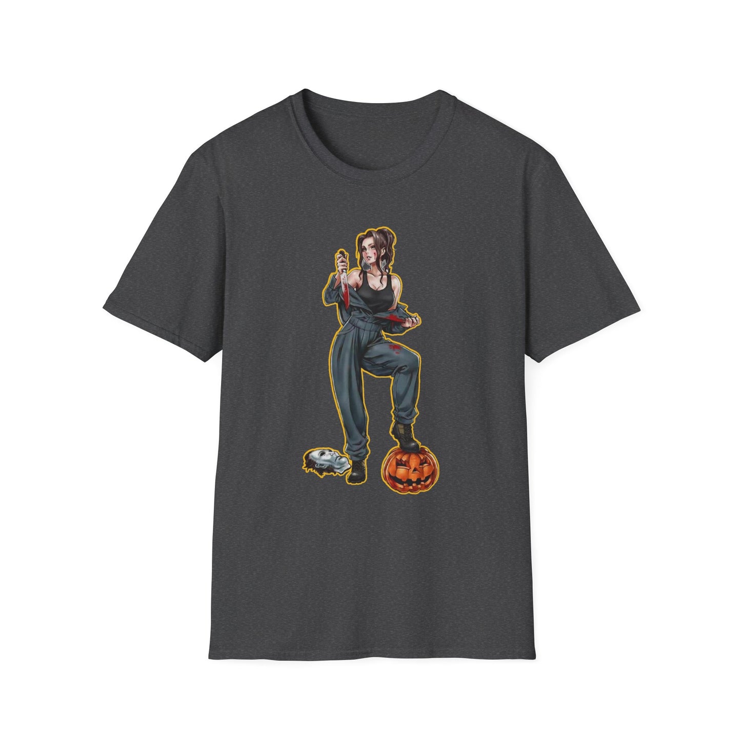 Unisex Anime Graphic spooky season masters of horror 8Tee, Playful Halloween T-Shirt, Fun Casual Wear for Anime Lovers, Gift for Friends, Unique Character Design Shirt
