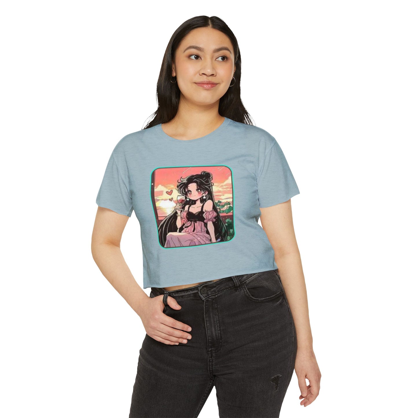 Chic Festival sailor moon 17 Crop Top | Anime Style T-Shirt, Summer Fashion, Music Festival Outfit, Casual Wear, Gift for Her