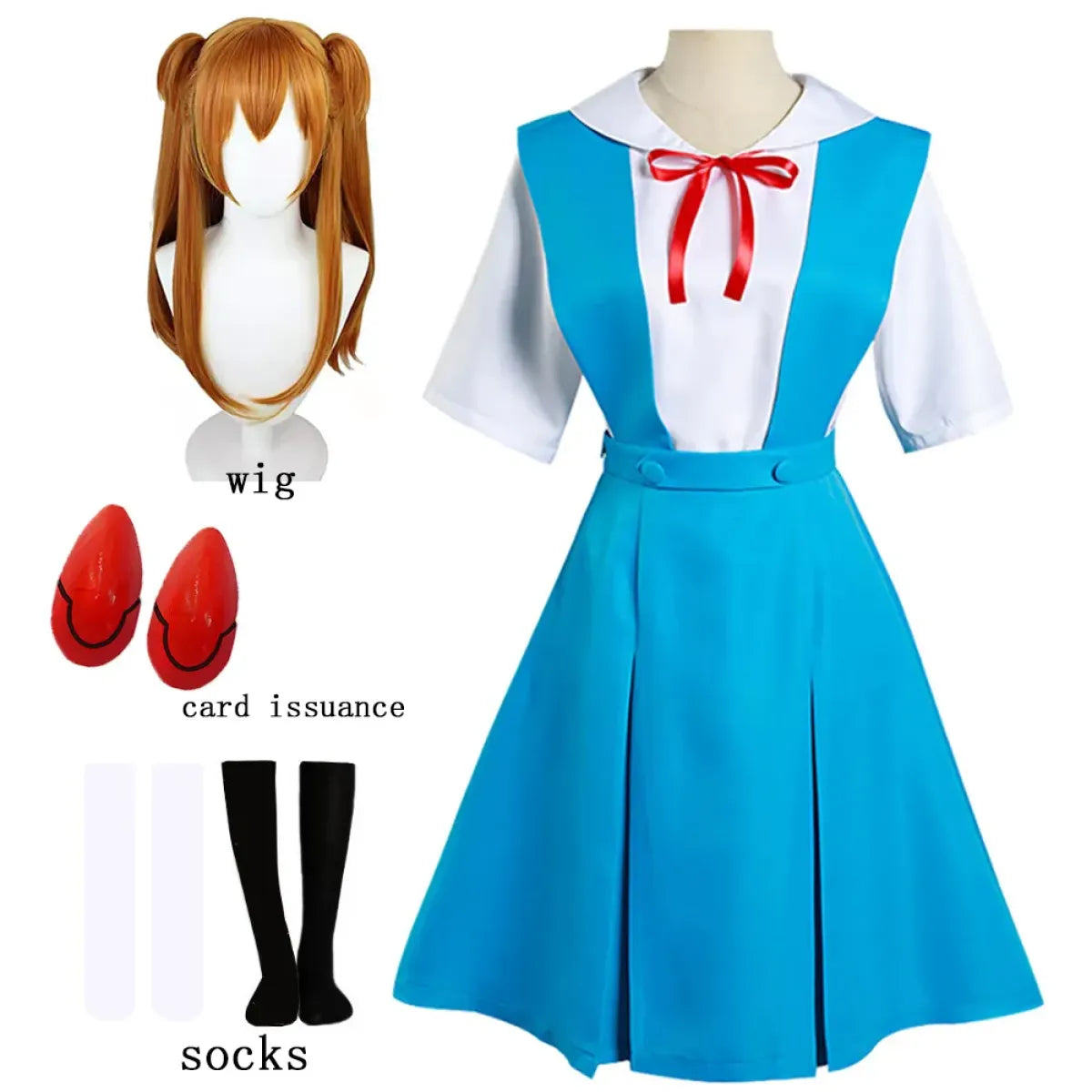 Rei Ayanami & Asuka Langley Soryu Cosplay Costume - School Uniform Dresses