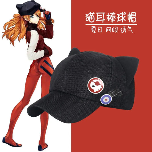 EVA Shikinami Asuka Rangure Cozy Cat Ear Fleece Cap