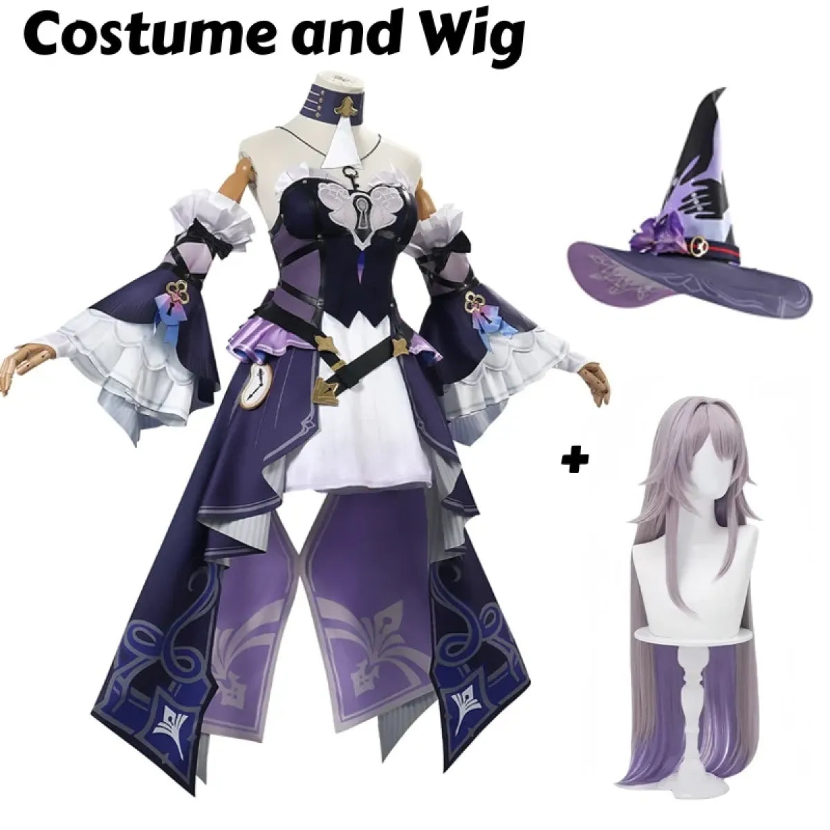 Gothic Herta Cosplay Dress – Fantasy Witch Lolita Costume Set