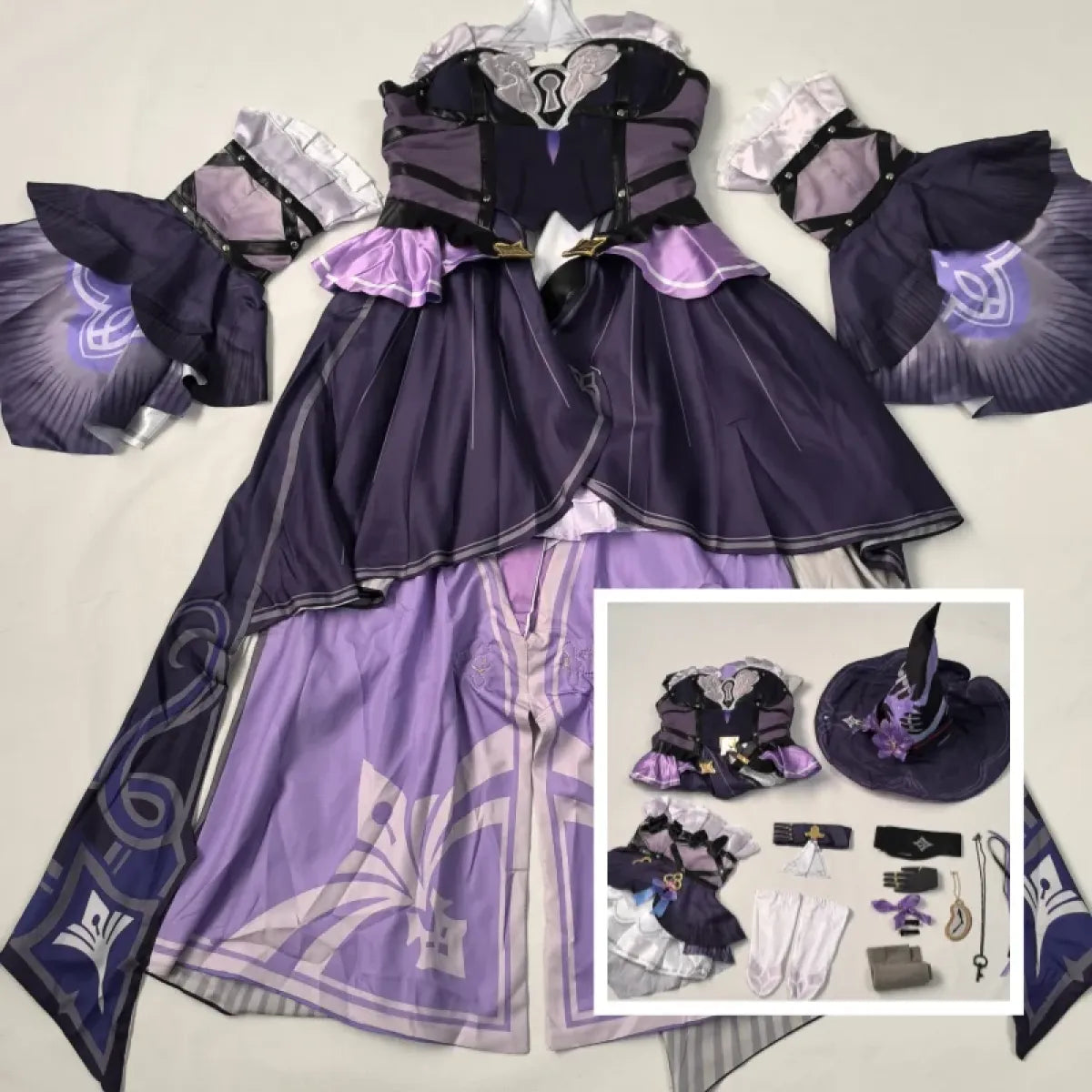 Gothic Herta Cosplay Dress – Fantasy Witch Lolita Costume Set
