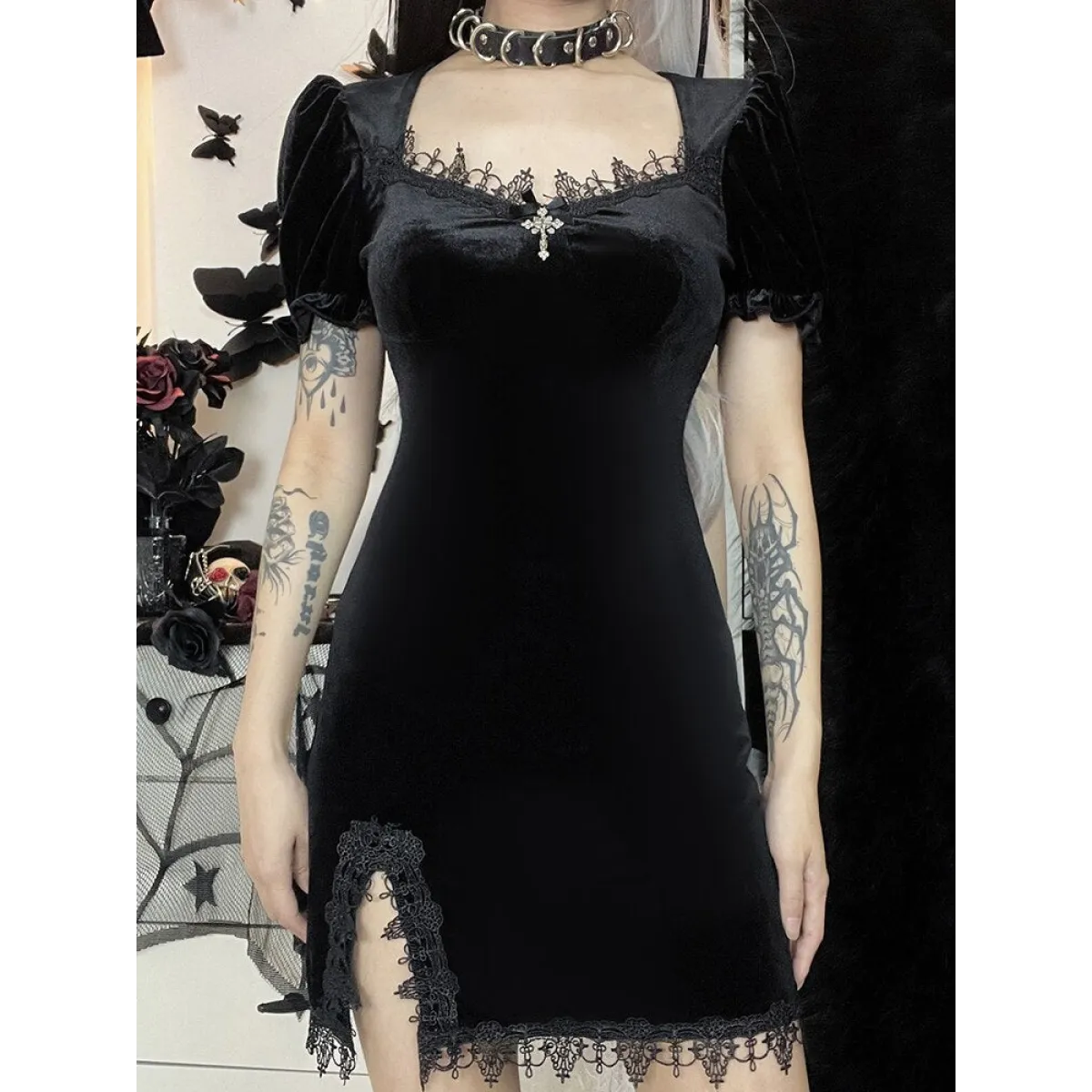 Gothic Velvet Dress