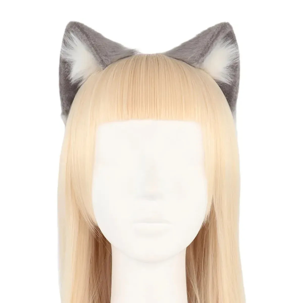 Handmade Cat Faux Fur Ears Headband - Fluffy Plush Animal Hair Hoop