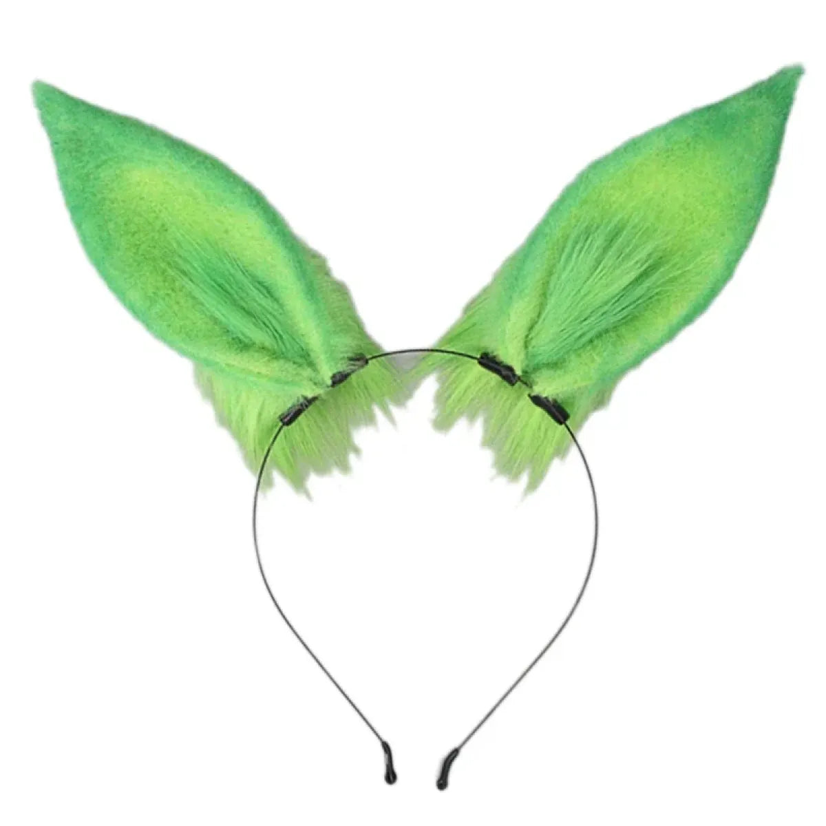 Handmade Cat Faux Fur Ears Headband - Fluffy Plush Animal Hair Hoop