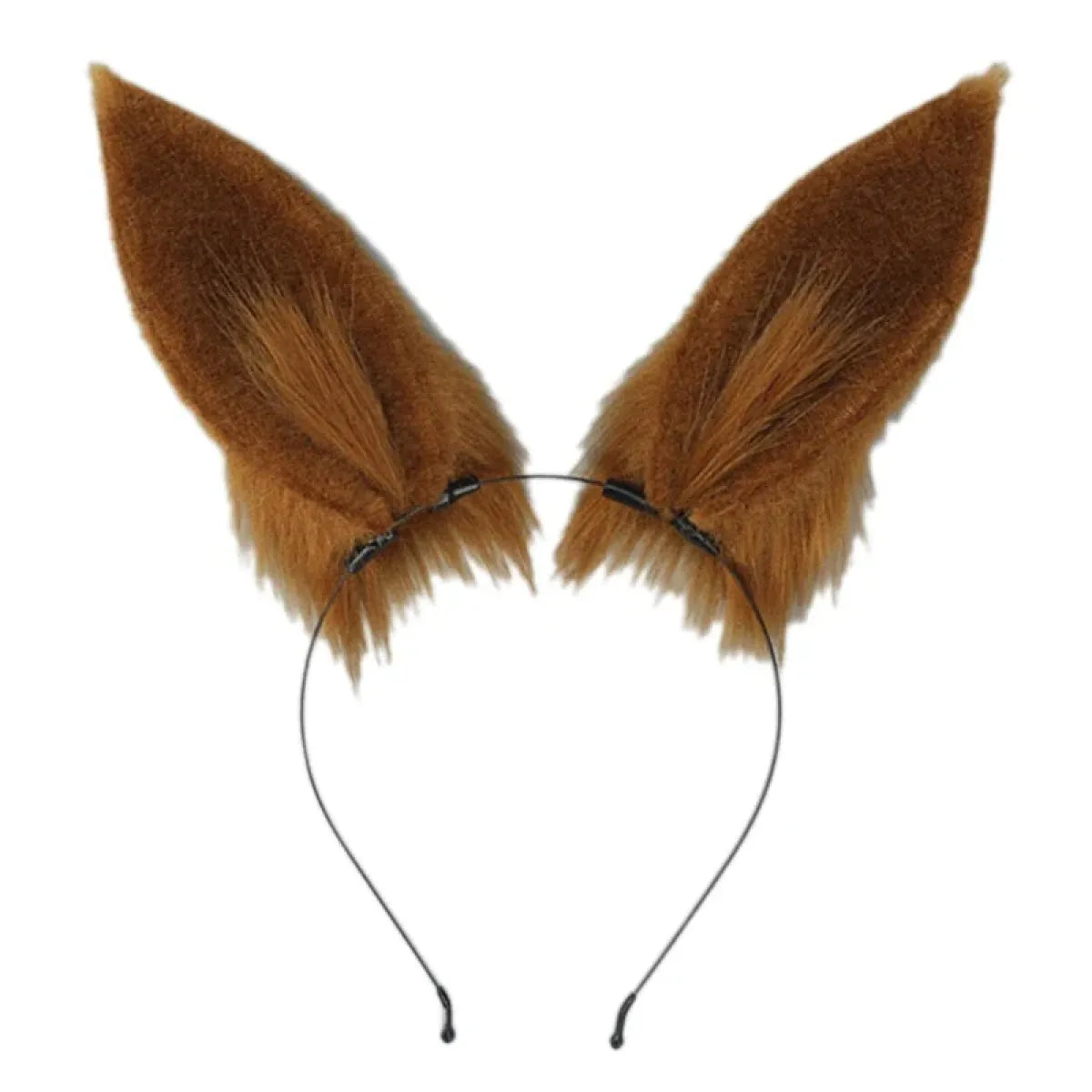 Handmade Cat Faux Fur Ears Headband - Fluffy Plush Animal Hair Hoop