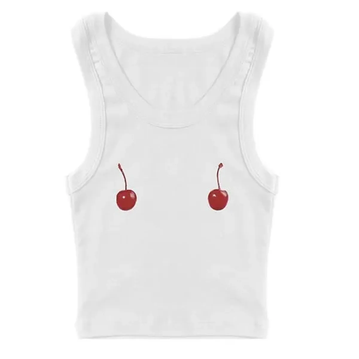 Harajuku Cherry Tee - Sleeveless Streetwear Crop