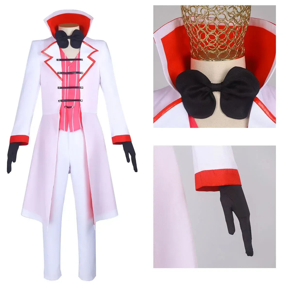 Hazbin Hotel Lucifer Cosplay Costume - Suit, Vest, Wig