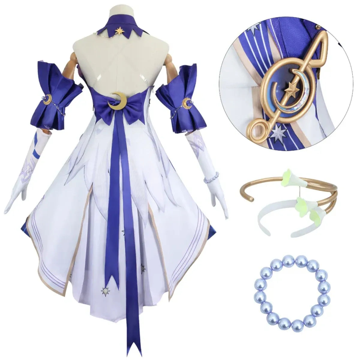Honkai Star Rail March 7th Cosplay Costume with Wig & Accessories