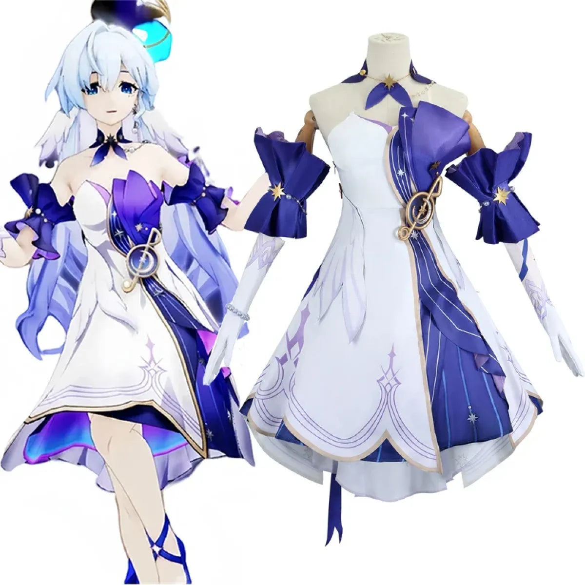 Honkai Star Rail March 7th Cosplay Costume with Wig & Accessories
