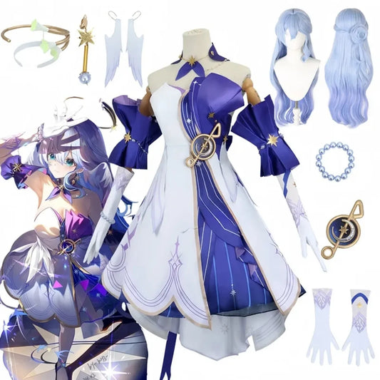 Honkai Star Rail March 7th Cosplay Costume with Wig & Accessories
