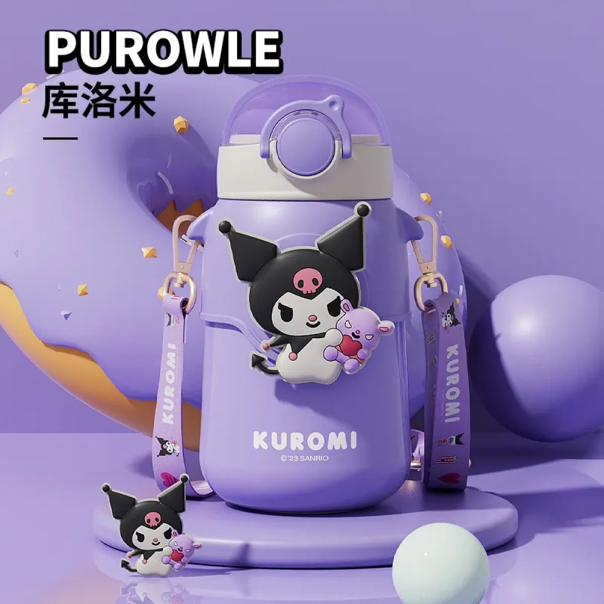 Kuromi Large Capacity Thermos Cup