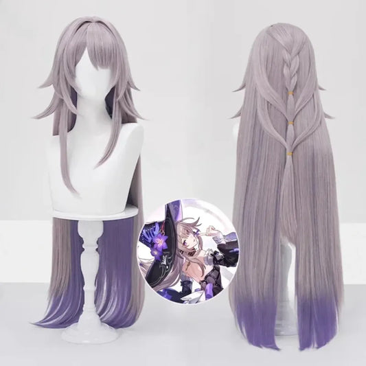 Lavender Herta Cosplay Wig – Long Straight Gradient Purple Hair