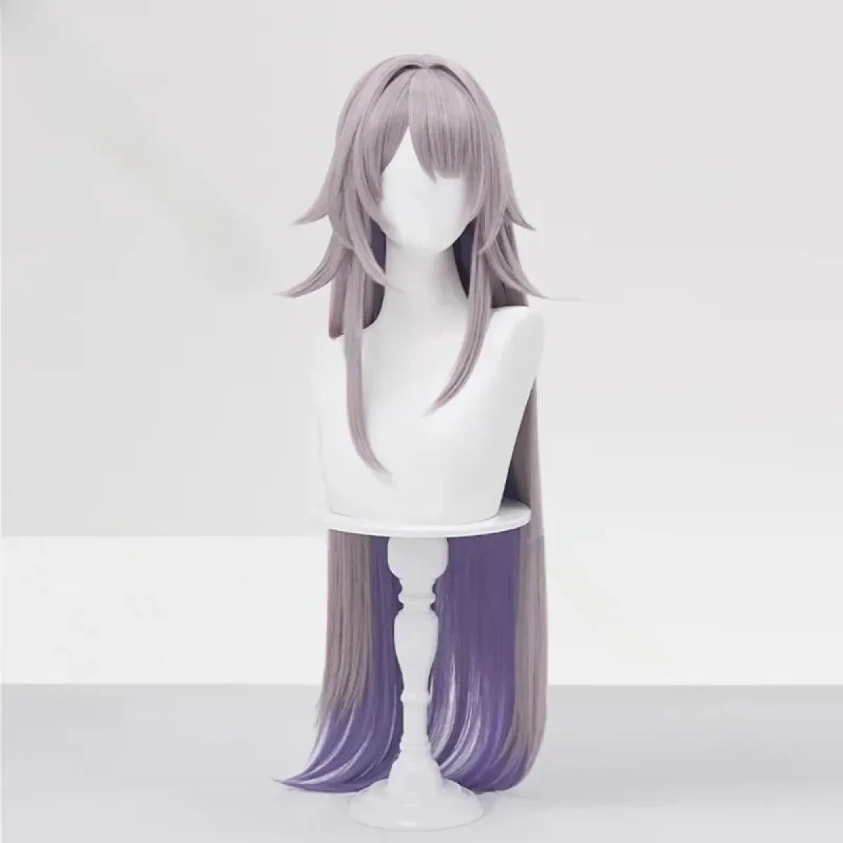 Lavender Herta Cosplay Wig – Long Straight Gradient Purple Hair