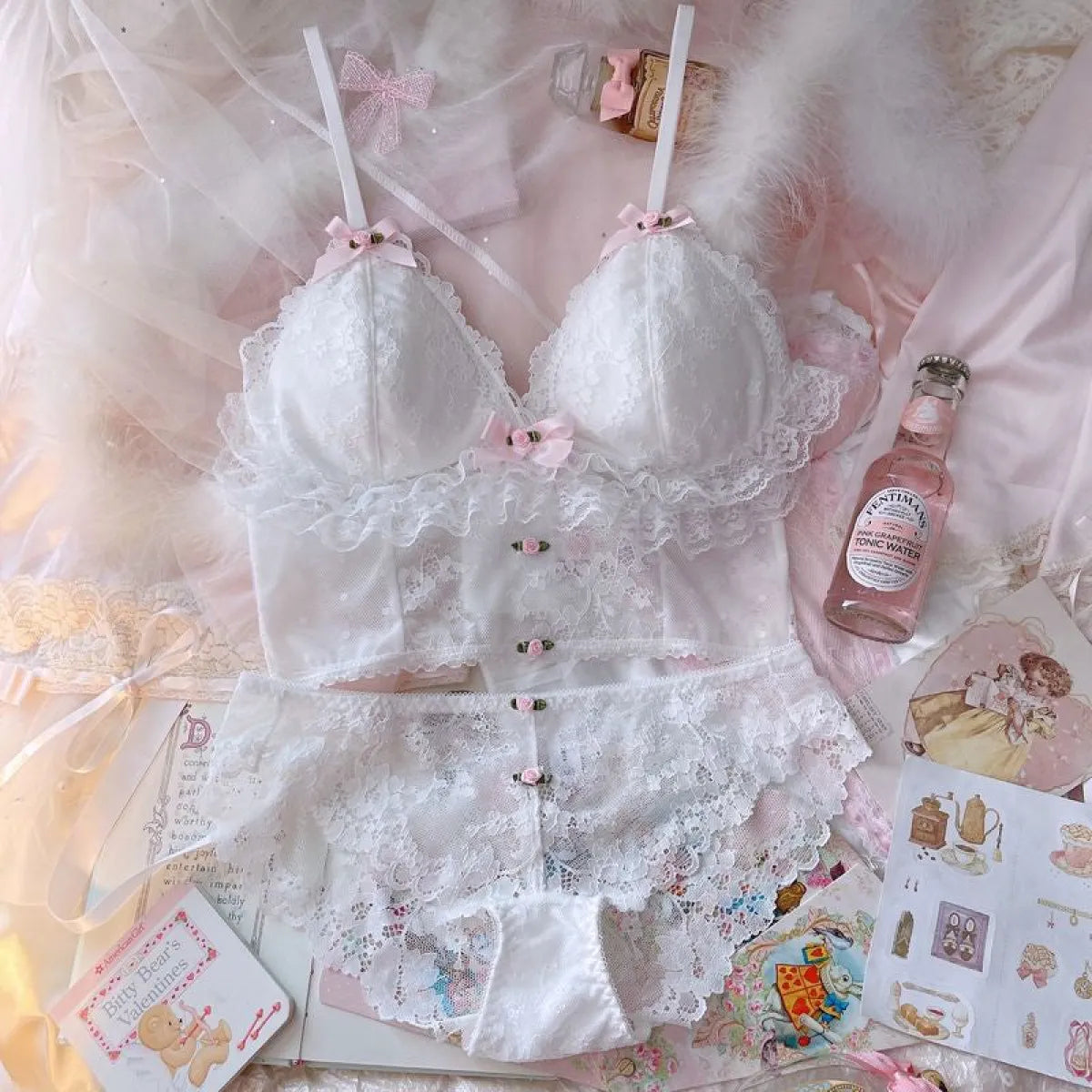 Sweet Lace Bow Lingerie Set